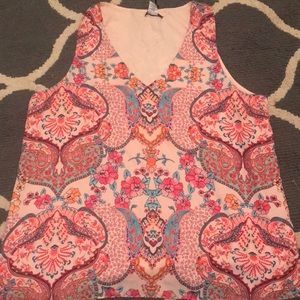 Paisley print sleeveless top